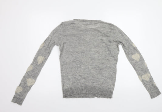 Dorothy Perkins Womens Grey  Knit Pullover Jumper Size 12