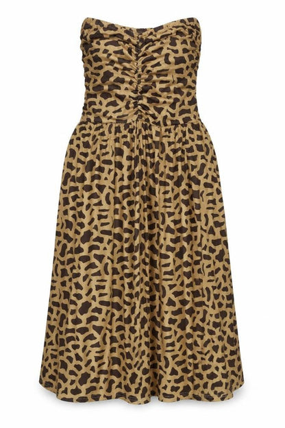 Preworn Womens Brown Animal Print  A-Line  Size M