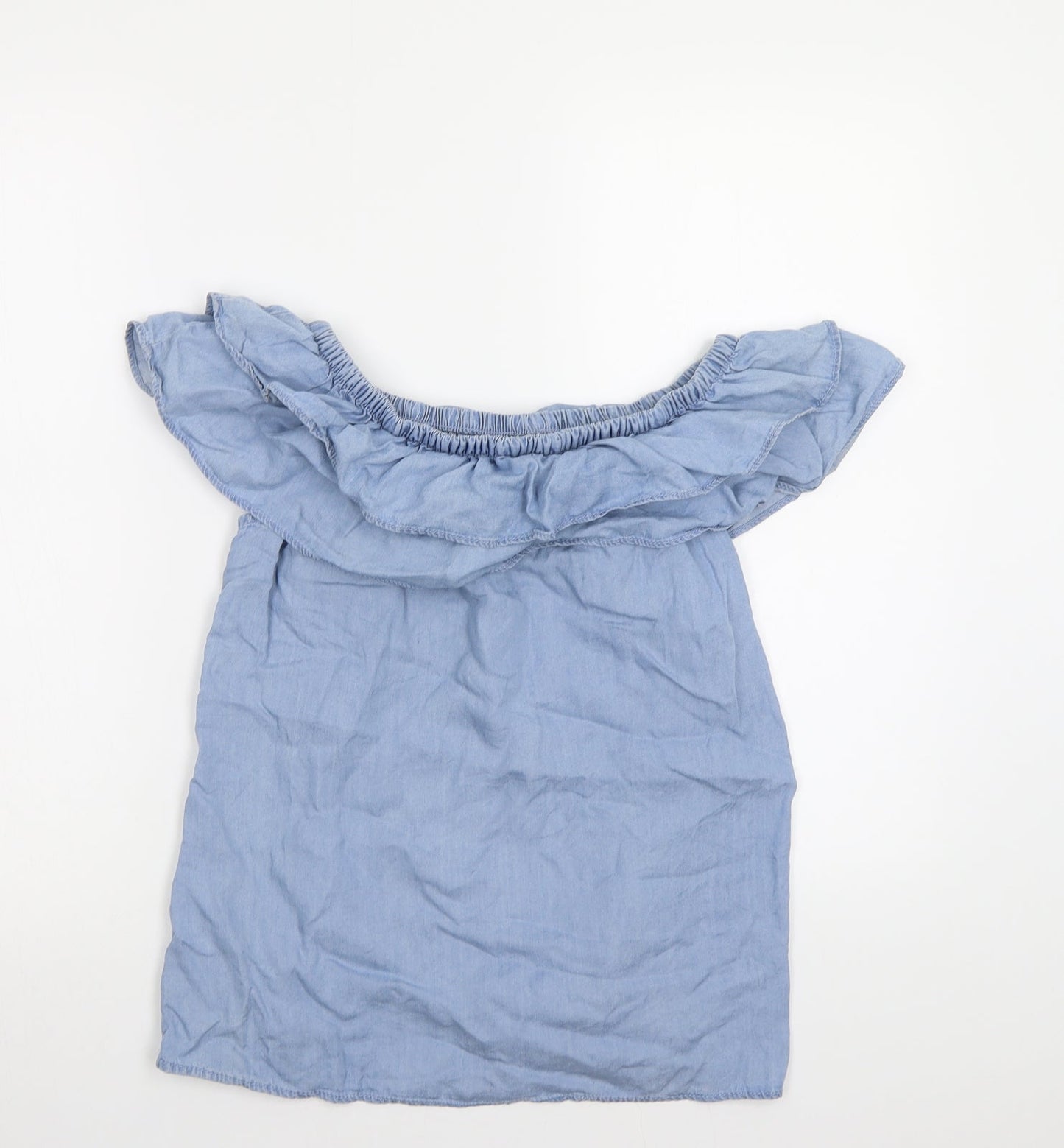 Womens UK Size 12 Peacocs Blue Basic Blouse