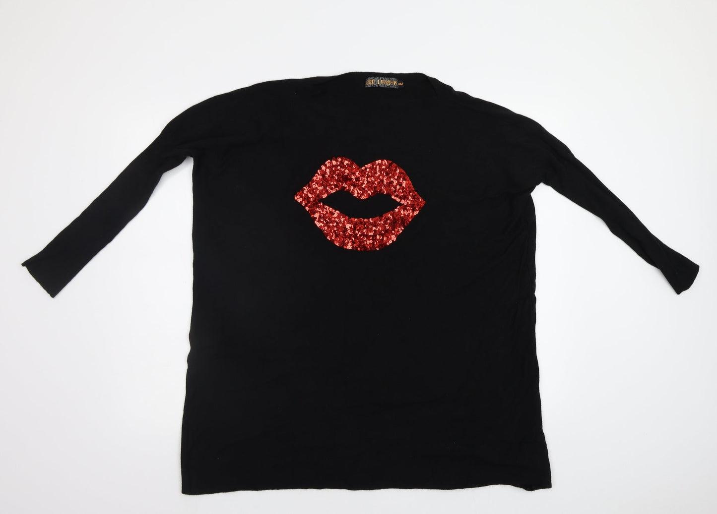 Womens UK Size M QED London Black Pullover Jumper