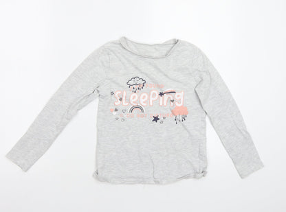 George Girls Grey   Top Pyjama Top Size 8-9 Years