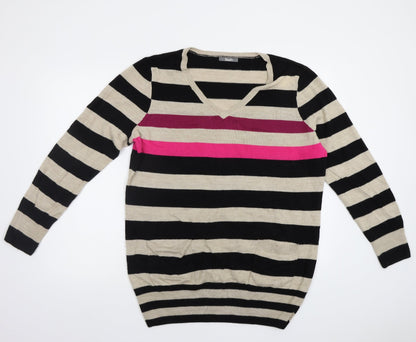 Womens UK Size L South Multicoloured Pullover Jumper