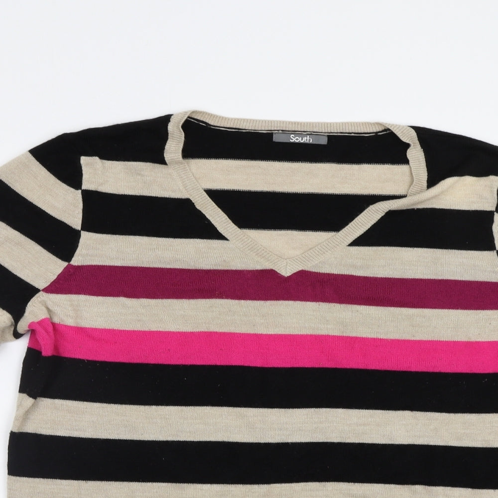 Womens UK Size L South Multicoloured Pullover Jumper