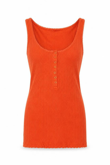Womens UK Size S Preworn Orange Camisole Tank