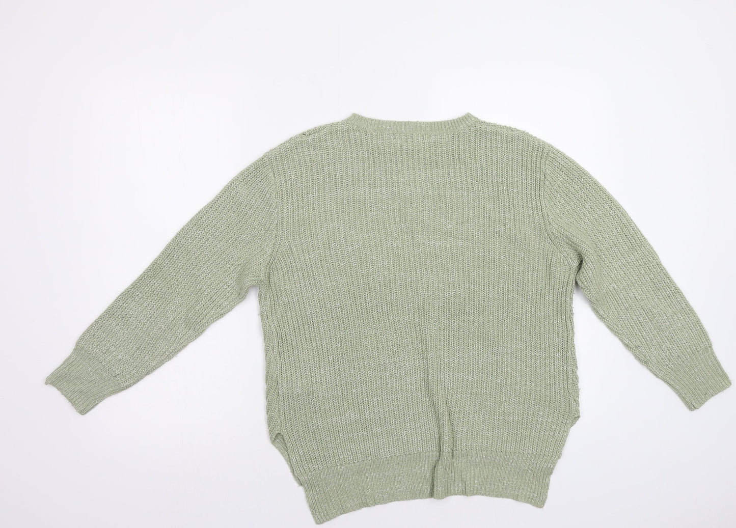 Womens UK Size S Peacocs Green Pullover Jumper