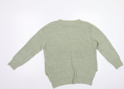 Womens UK Size S Peacocs Green Pullover Jumper