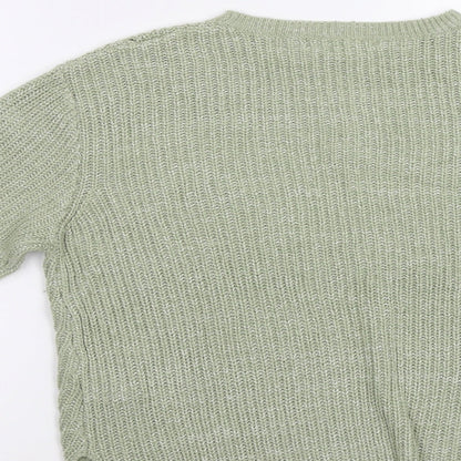 Womens UK Size S Peacocs Green Pullover Jumper