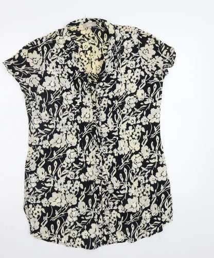Womens UK Size 14 Soon Black Basic Blouse