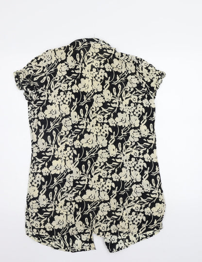 Womens UK Size 14 Soon Black Basic Blouse