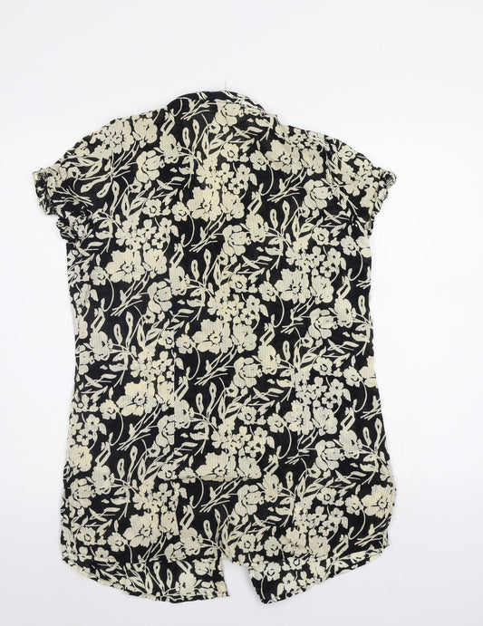 Womens UK Size 14 Soon Black Basic Blouse
