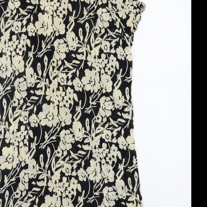 Womens UK Size 14 Soon Black Basic Blouse