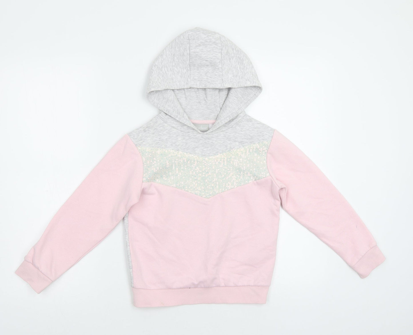 I Love Girlswear Girls Pink   Pullover Hoodie Size 8 Years  - Sequin detail
