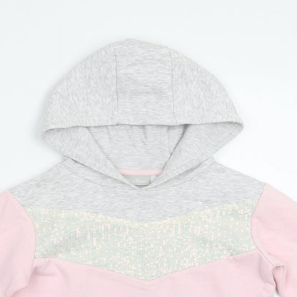 I Love Girlswear Girls Pink   Pullover Hoodie Size 8 Years  - Sequin detail