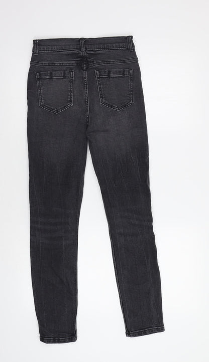 TU Girls Black  Damask Skinny Jeans Size 12 Years