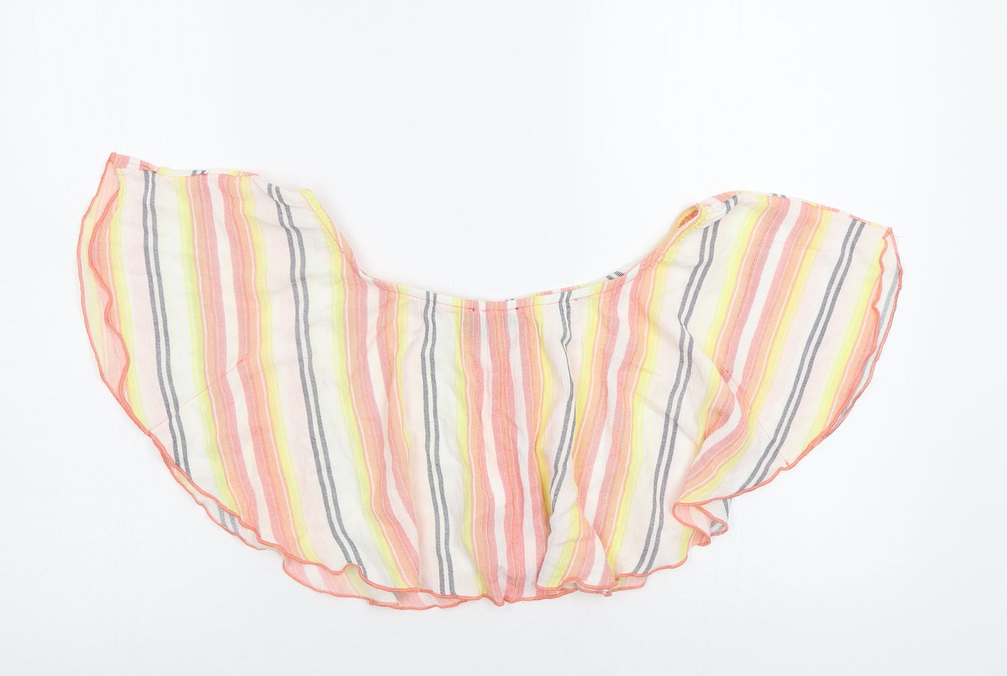Primark Womens Multicoloured Striped  Cropped Blouse Size 10