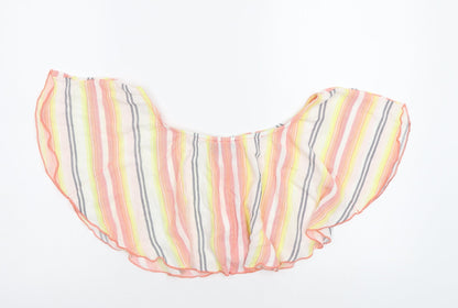 Primark Womens Multicoloured Striped  Cropped Blouse Size 10