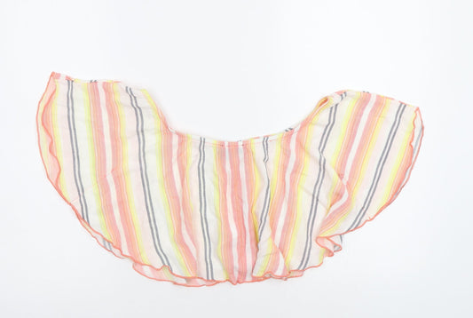 Primark Womens Multicoloured Striped  Cropped Blouse Size 10