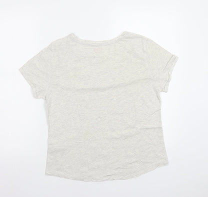 M&S Womens Grey   Top Pyjama Top Size 12  - Xmas
