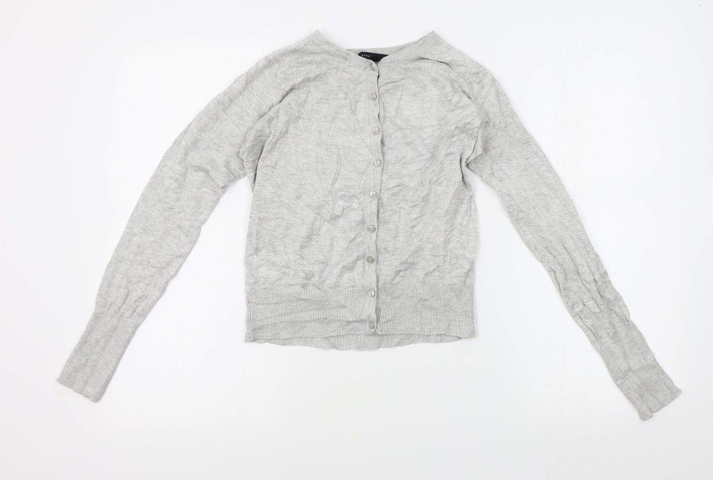Womens UK Size S Atmosphere Grey Cardigan Jumper