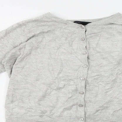 Womens UK Size S Atmosphere Grey Cardigan Jumper
