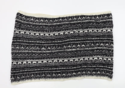 H&M Womens Black Striped   Shawl/Wrap