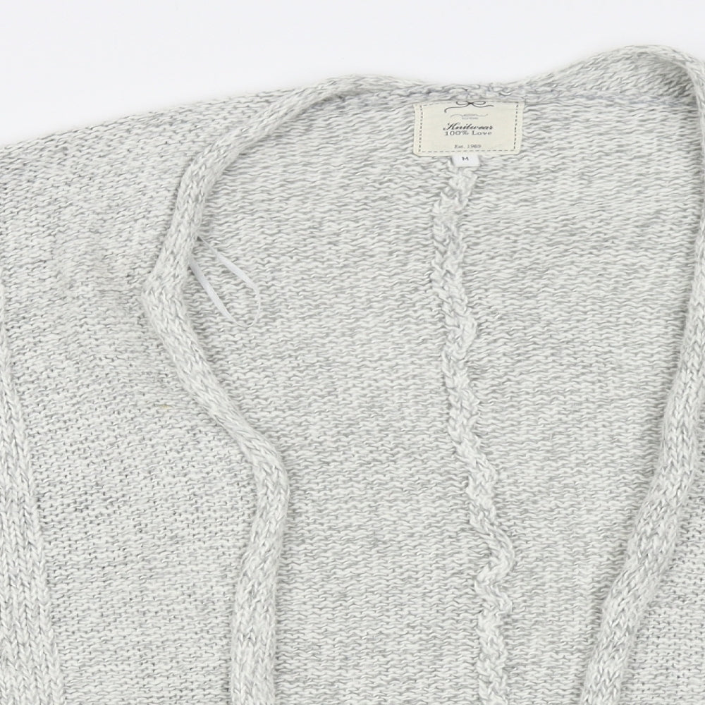Womens UK Size M New Look Grey Cardigan Jumper