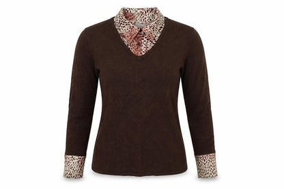 Womens UK Size L Paramour Brown Pullover Jumper