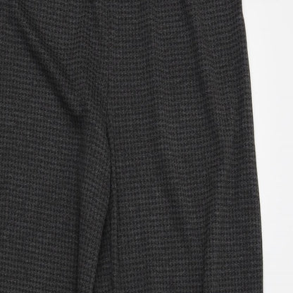 M&S Womens Grey Check  Trousers  Size 12 L28 in