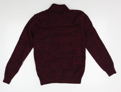 solid Womens Red   Pullover Jumper Size M
