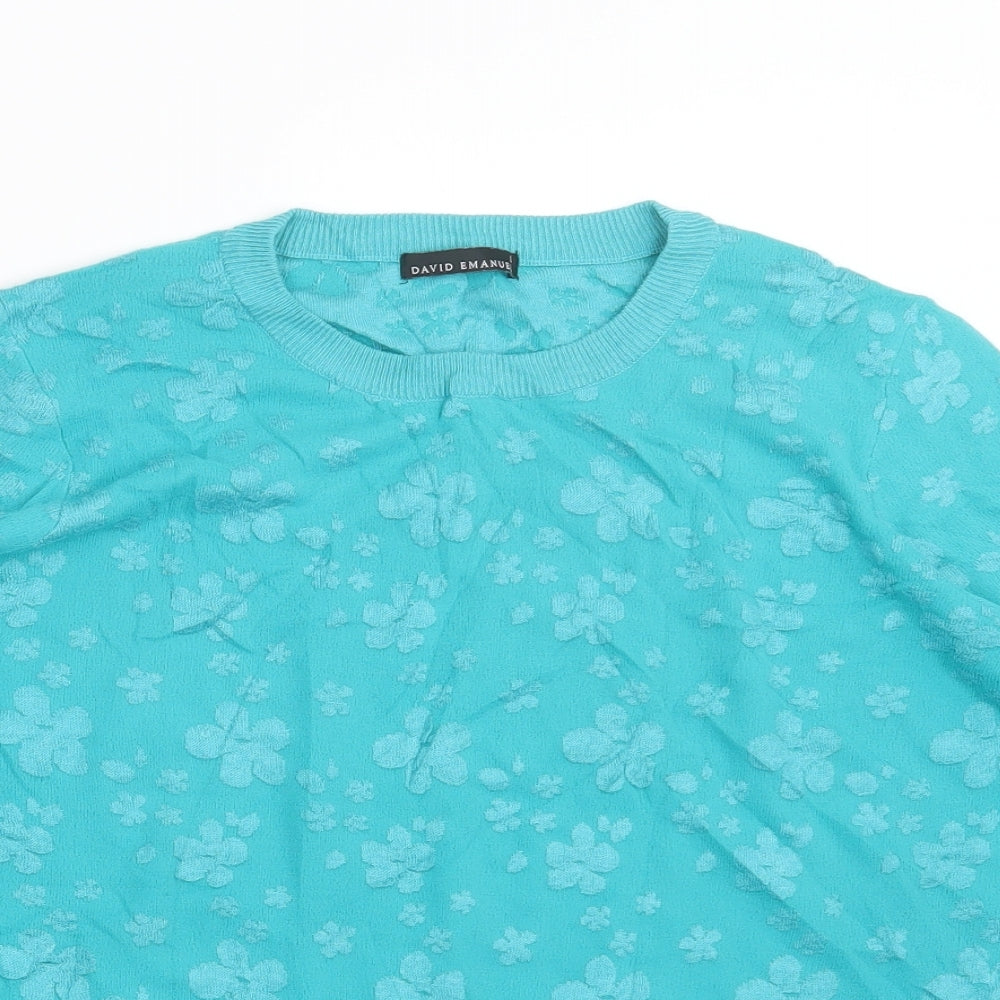 David Emanuel Womens Blue   Pullover Jumper Size L