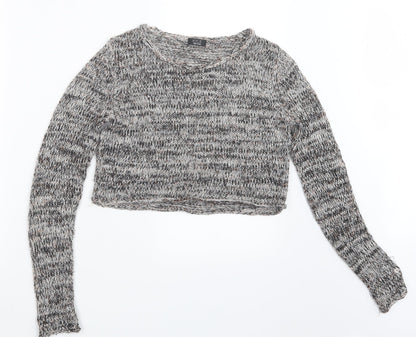 Kylie Girls Black  Knit Pullover Jumper Size 13 Years