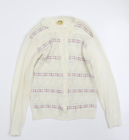 Globe Womens Ivory  Knit Cardigan Jumper Size M