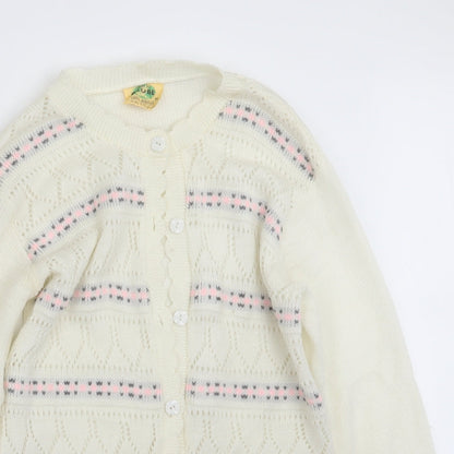 Globe Womens Ivory  Knit Cardigan Jumper Size M