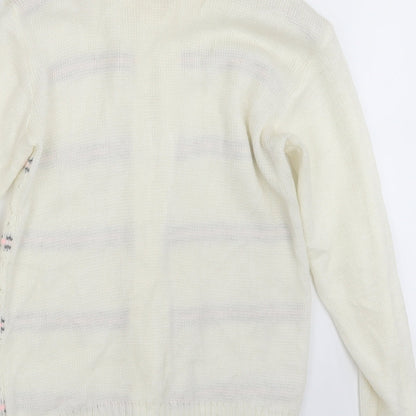 Globe Womens Ivory  Knit Cardigan Jumper Size M