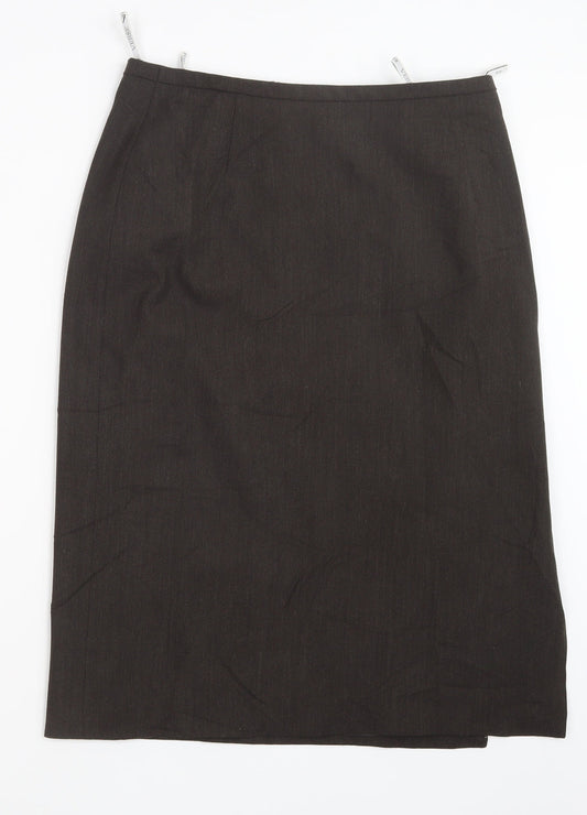 Verse Womens Brown   Straight & Pencil Skirt Size 12