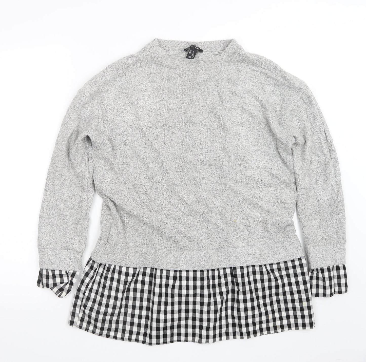 Womens UK Size S New Look Grey Pullover Jumper