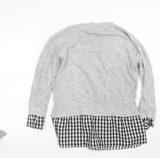 Womens UK Size S New Look Grey Pullover Jumper