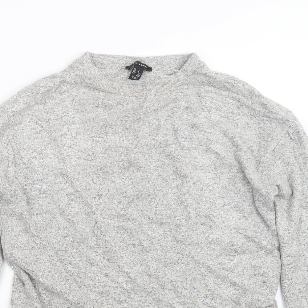 Womens UK Size S New Look Grey Pullover Jumper