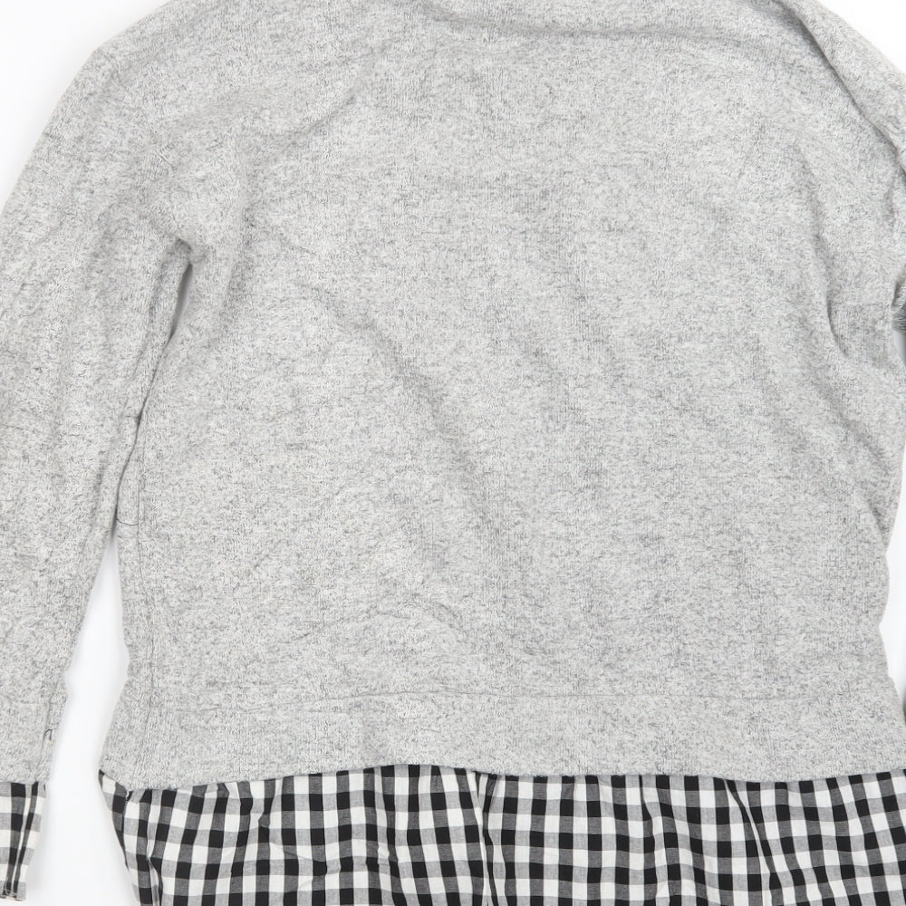 Womens UK Size S New Look Grey Pullover Jumper