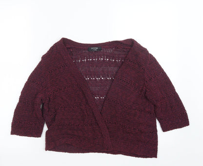 George Womens Purple  Knit Cardigan Jumper Size 14
