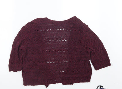 George Womens Purple  Knit Cardigan Jumper Size 14