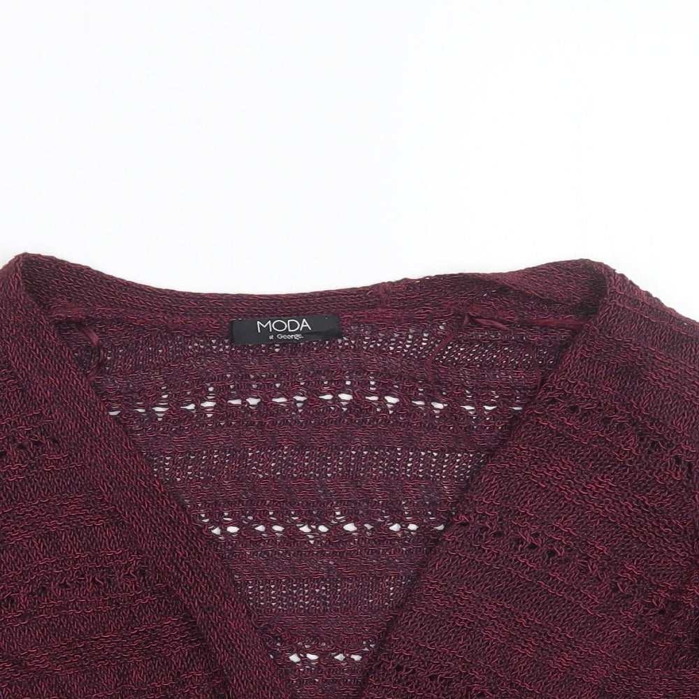 George Womens Purple  Knit Cardigan Jumper Size 14