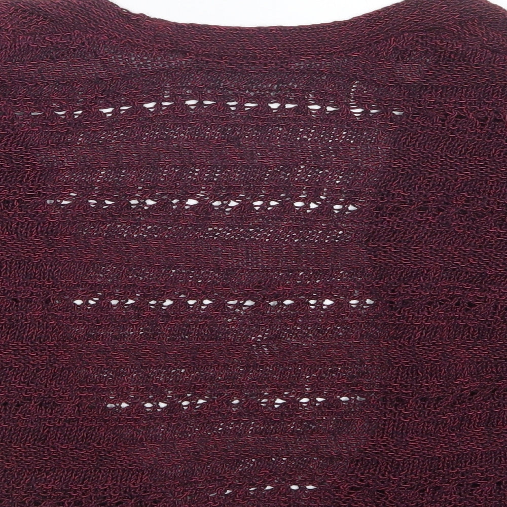 George Womens Purple  Knit Cardigan Jumper Size 14