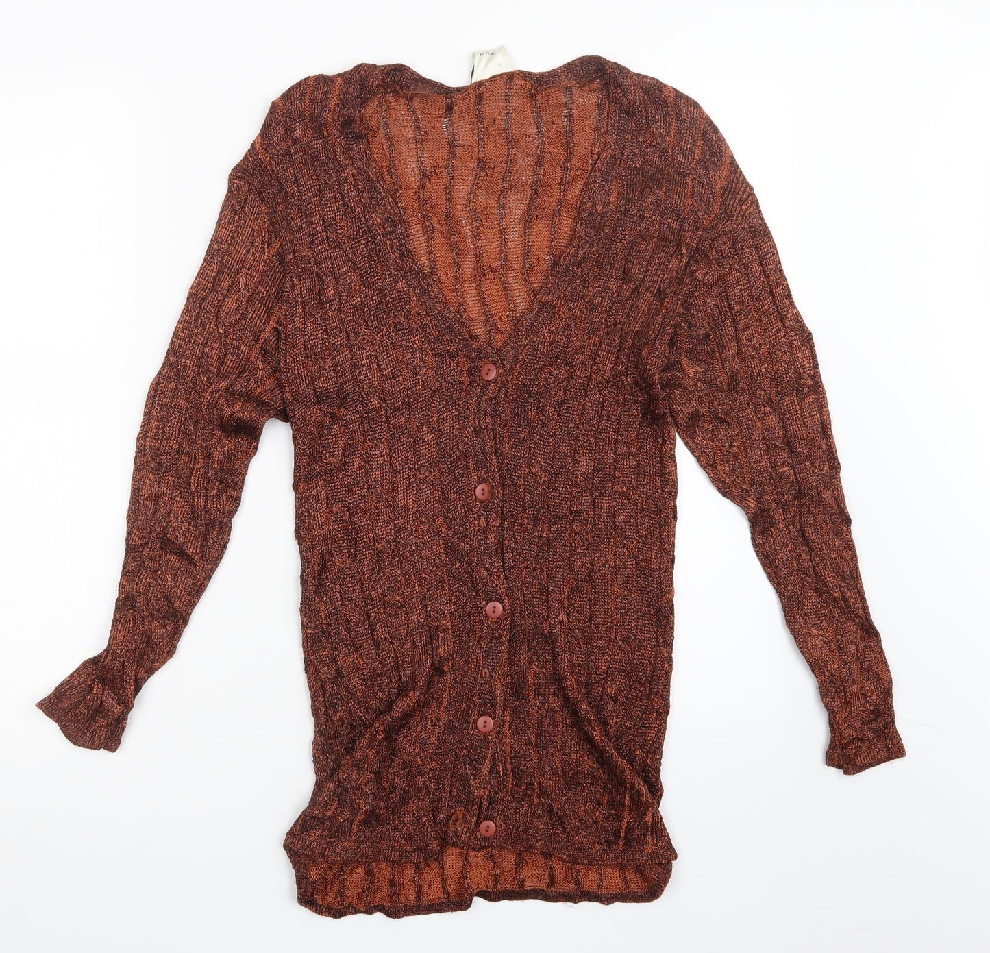 Womens UK Size S NEXT Orange Cardigan Jumper