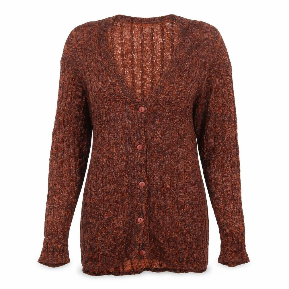 Next Womens Orange   Cardigan Jumper Size S