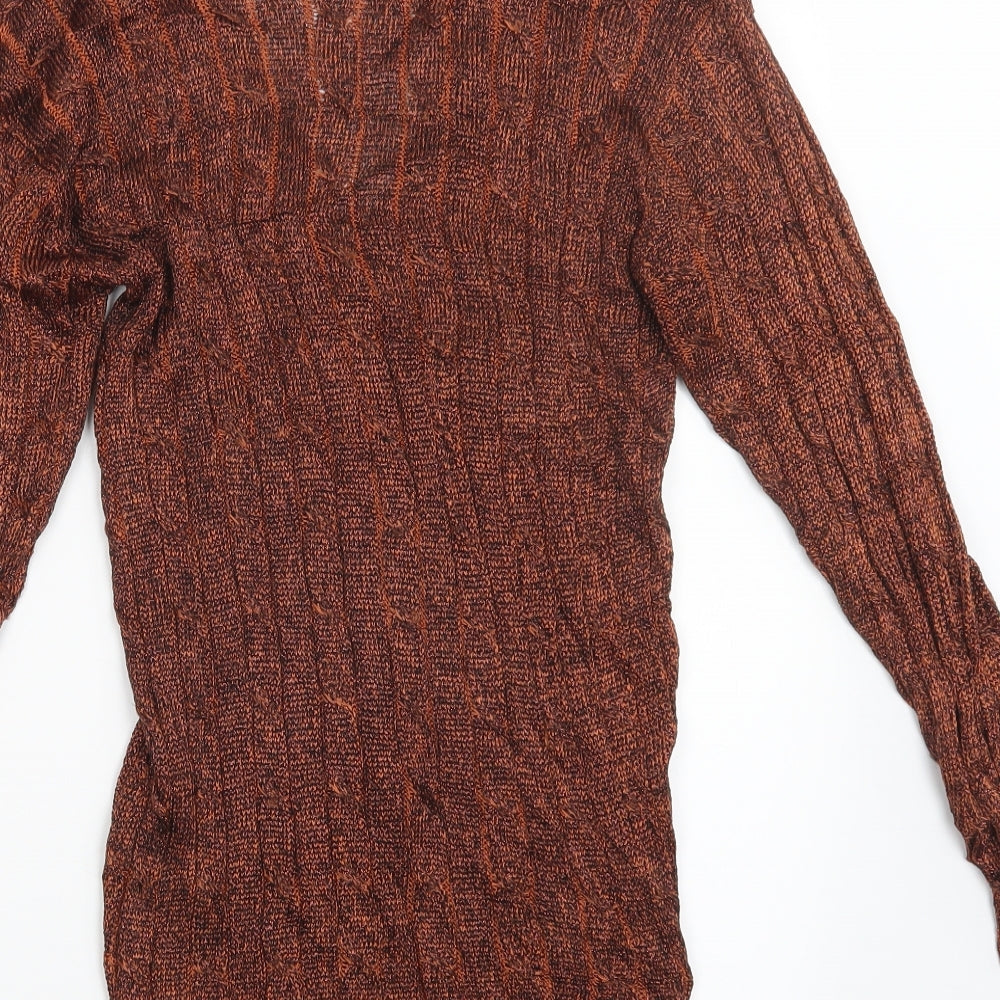 Womens UK Size S NEXT Orange Cardigan Jumper