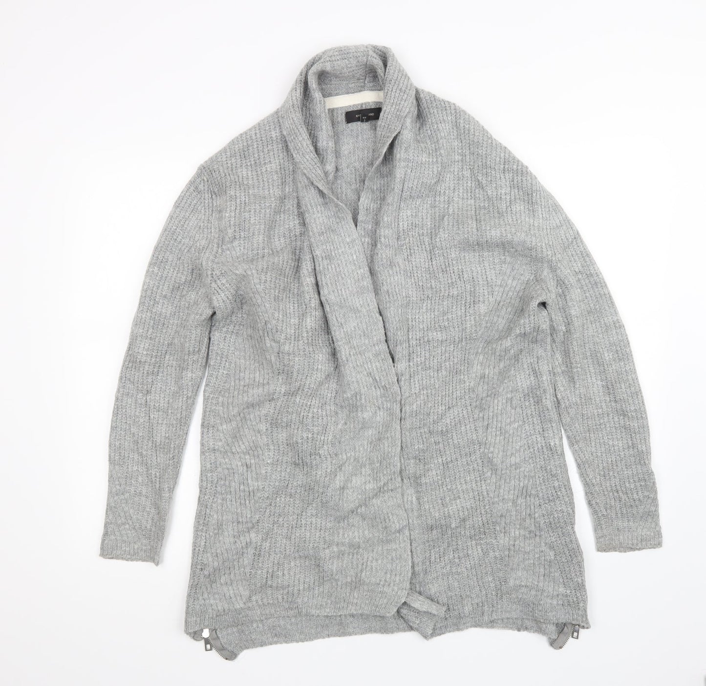 Womens UK Size S River Island Grey Cardigan Jumper