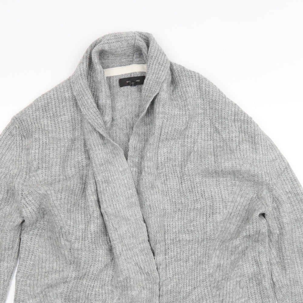 Womens UK Size S River Island Grey Cardigan Jumper