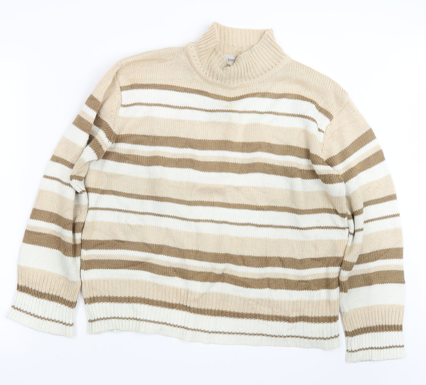 Womens UK Size L Bonmarché Beige Pullover Jumper