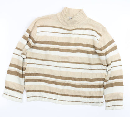 Womens UK Size L Bonmarché Beige Pullover Jumper